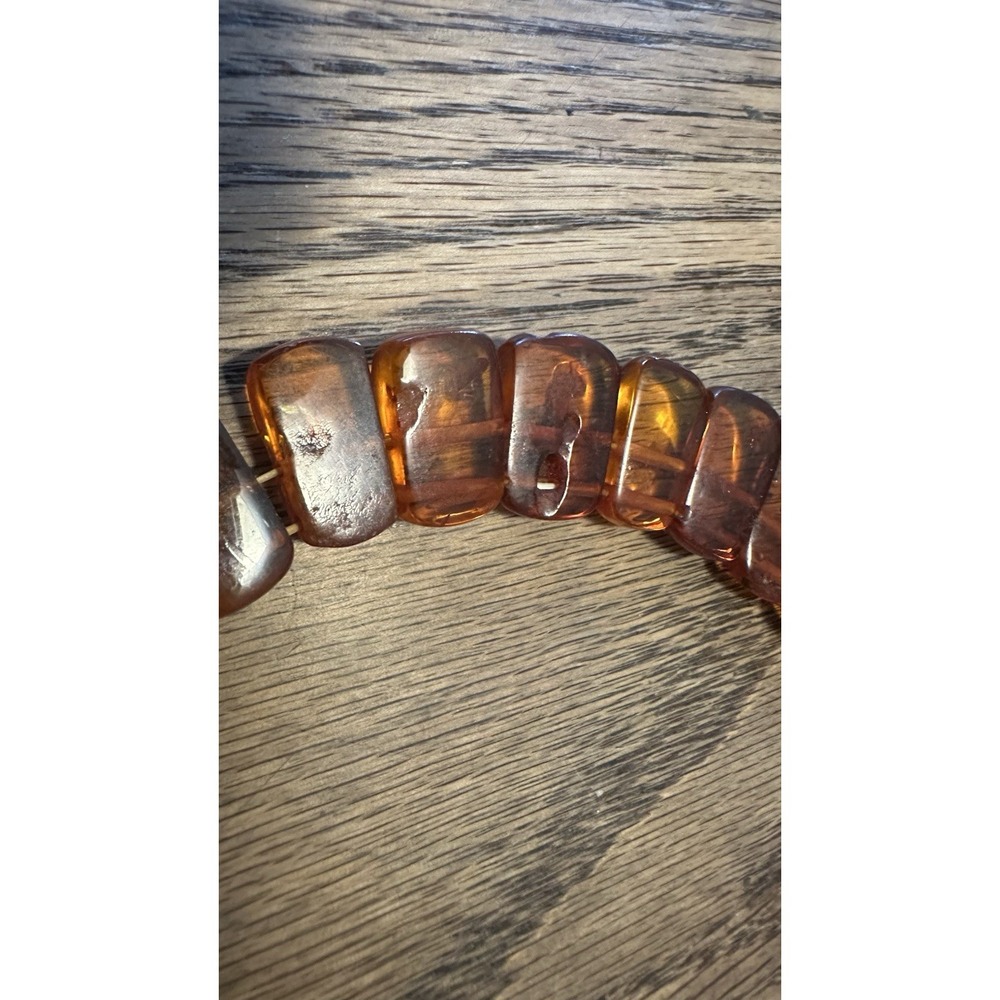 Vintage Baltic Amber Cleopatra Necklace 49 Pcs UV Tested Genuine Cognac 17" - Picture 9 of 11
